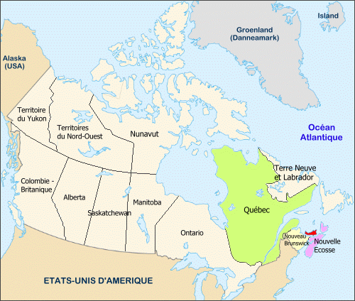 Carte du Quebec